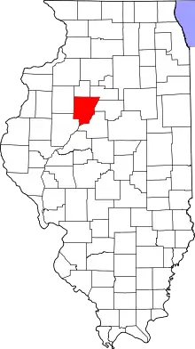 Location of Peoria County in Illinois