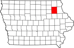 State map highlighting Fayette County