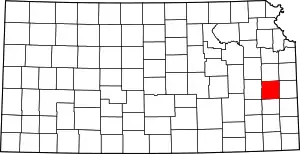 State map highlighting Anderson County