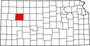 State map highlighting Gove County