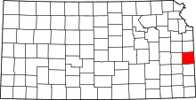 State map highlighting Linn County