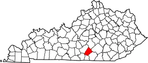 State map highlighting Russell County