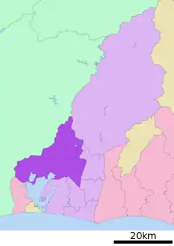 Location of Kita-ku in  Shizuoka