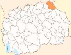 Location of Municipality of Kriva Palanka