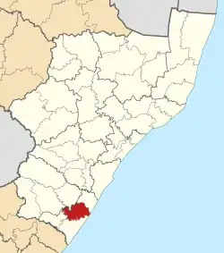 Location in KwaZulu-Natal