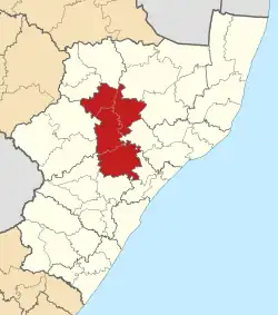 Location in South Africa