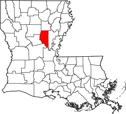 Location within the U.S. state of Louisiana