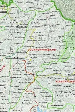 Map of Luang Prabang province