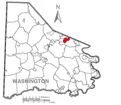 Location of McMurray in Washington County