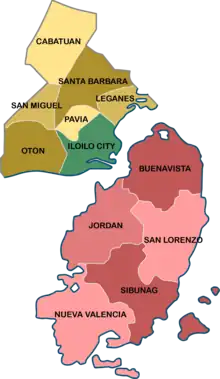 Map of Metro Iloilo–Guimaras