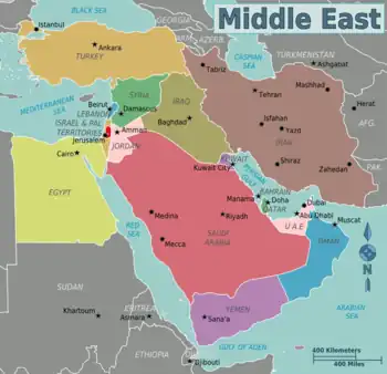 Map of the Middle East