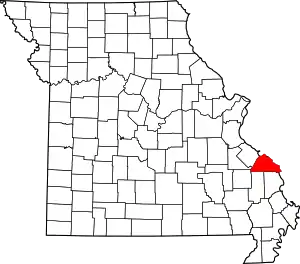 Location of Farrar, Missouri