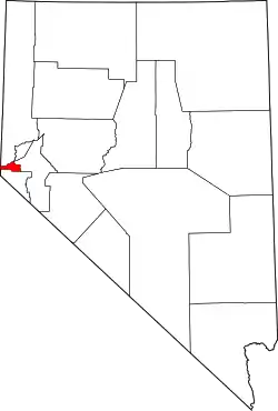 State map highlighting Carson City