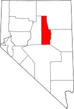 State map highlighting Eureka County