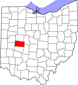 State map highlighting Champaign County