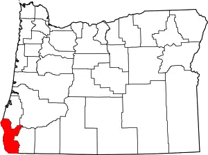 State map highlighting Curry County