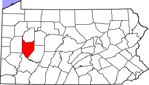 Location in the state of Pennsylvania