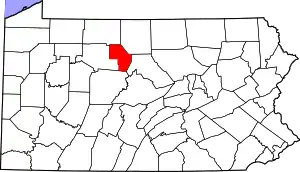 Map of Cameron County, Pennsylvania