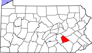 Map of Lebanon County, Pennsylvania