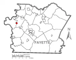 Location of Republic in Fayette County