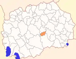 Location of Rosoman Municipality