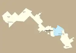 Map of Slobozhanska settlement hromada (Slobozhanska settlement community)