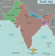 Map of South Asia