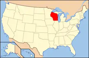 Image 46Location of Wisconsin in the United States (from Geography of Wisconsin)