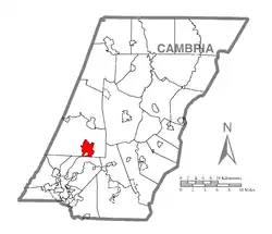 Location within Cambria County