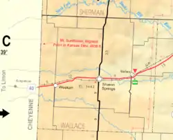 KDOT map of Wallace County (legend)