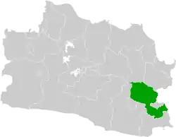 Location within West Java