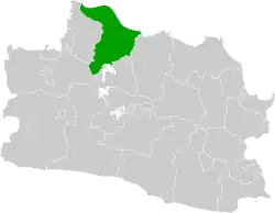 Location within West Java