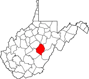 State map highlighting Webster County