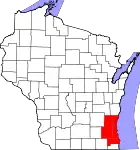 Map of Milwaukee-Racine-Waukesha Consolidated Statistical Area