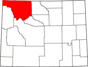 State map highlighting Park County