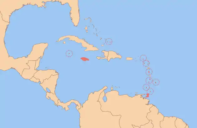 West Indies Federation Map