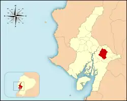 Location of Milagro Canton in Guayas Province