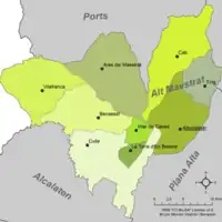 Municipalities of Alt Maestrat (until 2022)