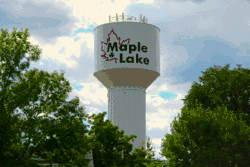 Maple Lake, Minnesota water tower