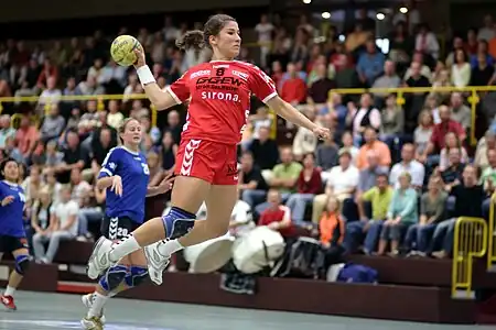 Image 18Handball-Bundesliga (women)Credit: KuebiMara Friton in a handball match in the German Handball-Bundesliga.More selected pictures