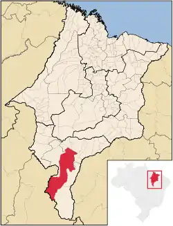 Location of Balsas in the State of Maranhão