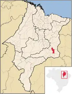 Location of Lagoa do Mato in the State of Maranhão