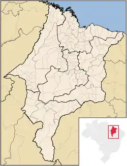 Location of Raposa in the State of Maranhão