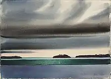 1968 watercolor painting of Marathon Key by Eliot O'Hara