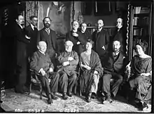 Judith Cladel (in the first row, at the far right), member of the jury of the Grand prix Flaubert de littérature in 1923 at the home of Marcelle Tinayre (centre).