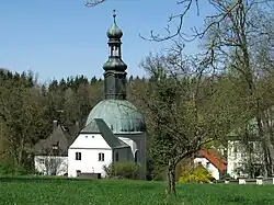 View of the Mariabrunn village, part of Röhrmoos