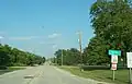 Looking east at the Maribel sign