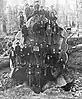 The end view of the Mark Twain Tree when it was felled in 1891.