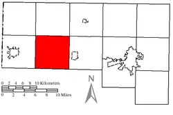 Location of Mark Township in Defiance County