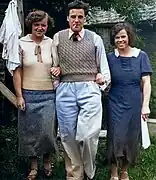 Weston with his wife and a friend in 1936 (colorized)